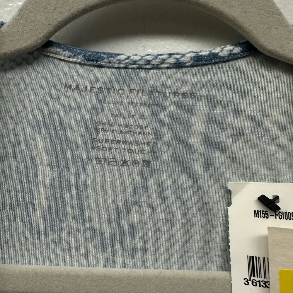 Majestic Filatures Soft Touch Python Print Open Cardigan – Blue Jean - Picture 4 of 7